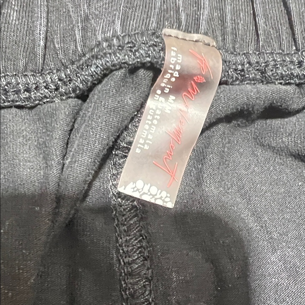 Free People Black Shirred Joggers - Picture 5 of 7